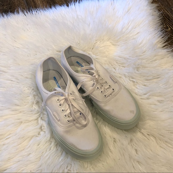 white vans blue sole